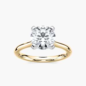 Dior Lab Grown Diamond Cathedral Stackable Solitaire Engagement Ring