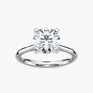 Dior Lab Grown Diamond Cathedral Stackable Solitaire Engagement Ring