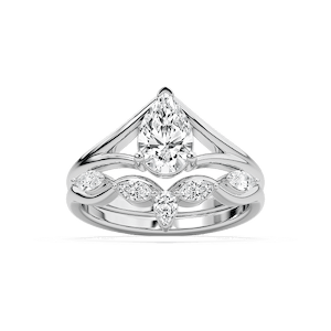Molly 1 ⅜ ctw Round Lab Grown Diamond Split Shank Wedding Set