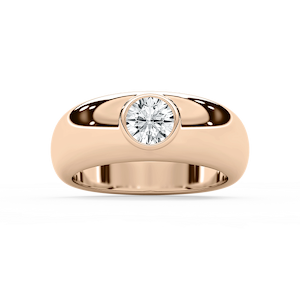 Harry 1 ct Round Lab Grown Diamond 7.75mm Bezel Mens Wedding Band