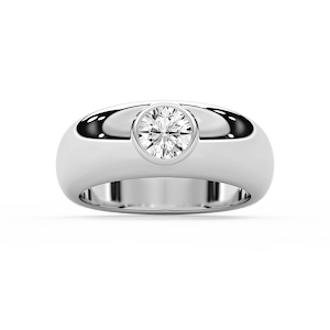 Harry 1 ct Round Lab Grown Diamond 7.75mm Bezel Mens Wedding Band