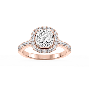Doris Cushion Lab Grown Diamond Classic Prong Halo Engagement Ring