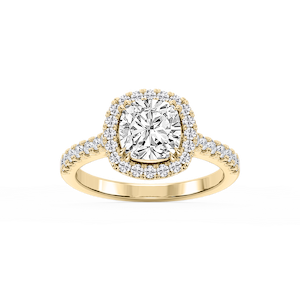 Doris Cushion Lab Grown Diamond Classic Prong Halo Engagement Ring