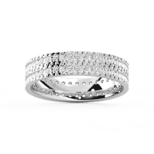 James 1 ctw Round Lab Grown Diamond 5.4mm Double Row Mens Wedding Band