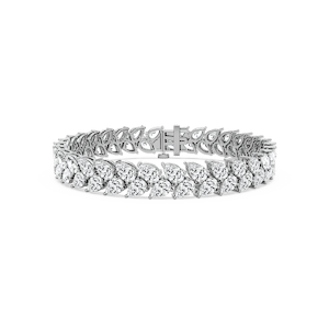 18 ⁵⁄₈ ctw Pear Lab Grown Diamond Double Row Bracelet  - 7 Inches