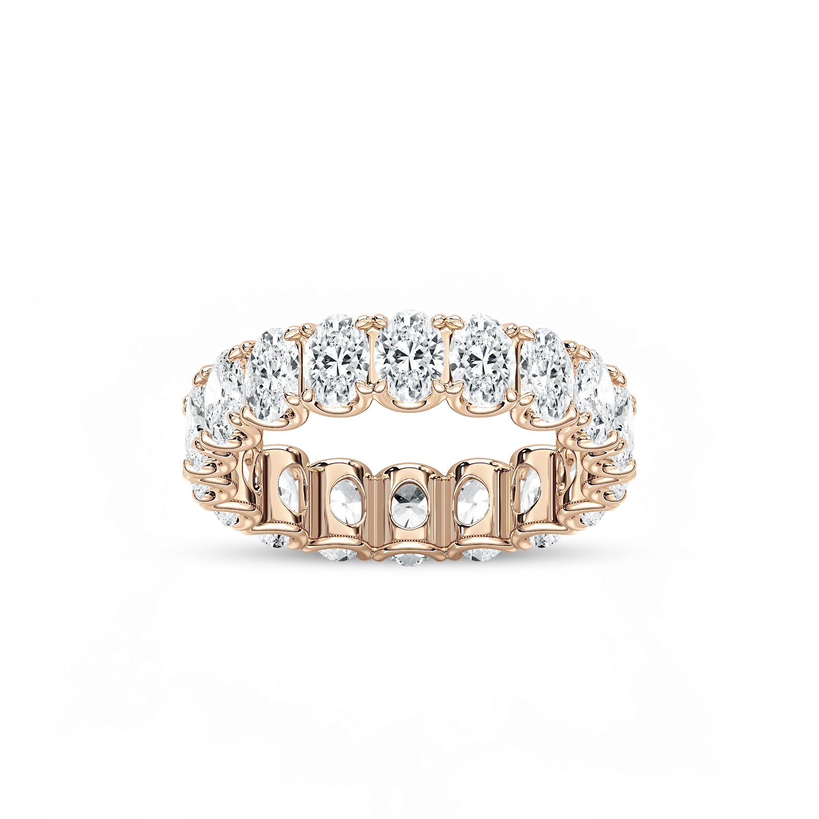 Christina Oval Lab Grown Diamond U Prong Eternity Band