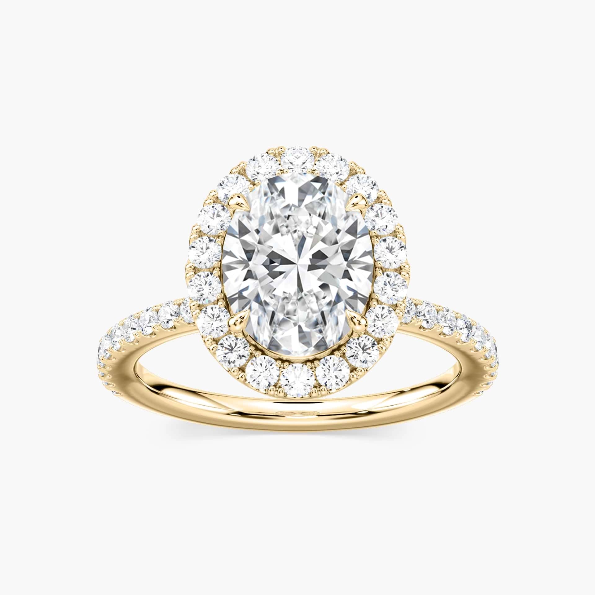 Hannah Oval Lab Grown Diamond Dream Halo Engagement Ring