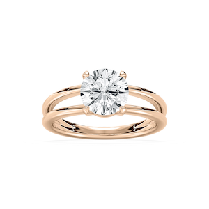 Duet 2 ctw Round Lab Grown Diamond Duet Split Shank Solitaire Engagement Ring