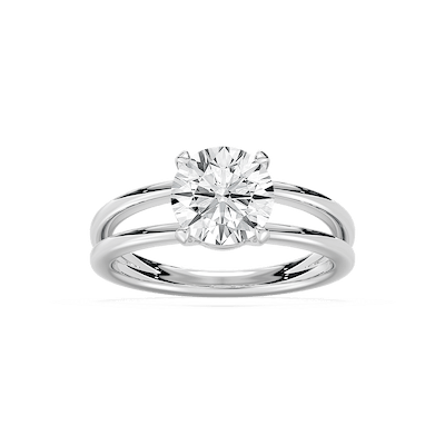Duet 2 ctw Round Lab Grown Diamond Duet Split Shank Solitaire Engagement Ring