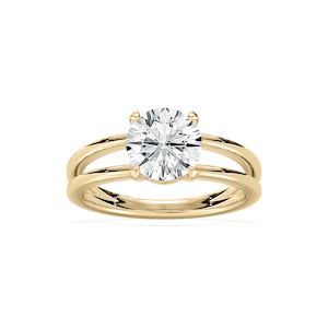 Duet 2 ctw Round Lab Grown Diamond Duet Split Shank Solitaire Engagement Ring
