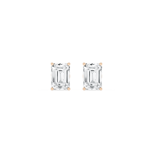 Emerald Lab Grown Diamond Filigree Scroll Stud Earrings