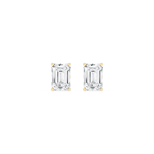 Emerald Lab Grown Diamond Filigree Scroll Stud Earrings