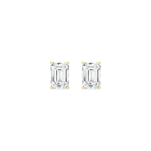 Emerald Lab Grown Diamond Filigree Scroll Stud Earrings