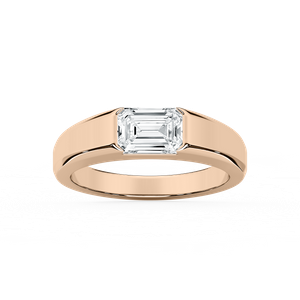 Brayden 2 ct Emerald Lab Grown Diamond 2.90mm East West Set Mens Wedding Band