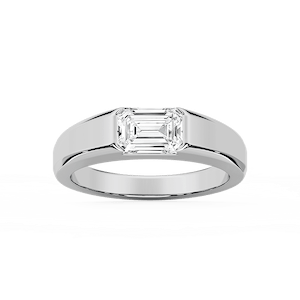 Brayden 2 ct Emerald Lab Grown Diamond 2.90mm East West Set Mens Wedding Band