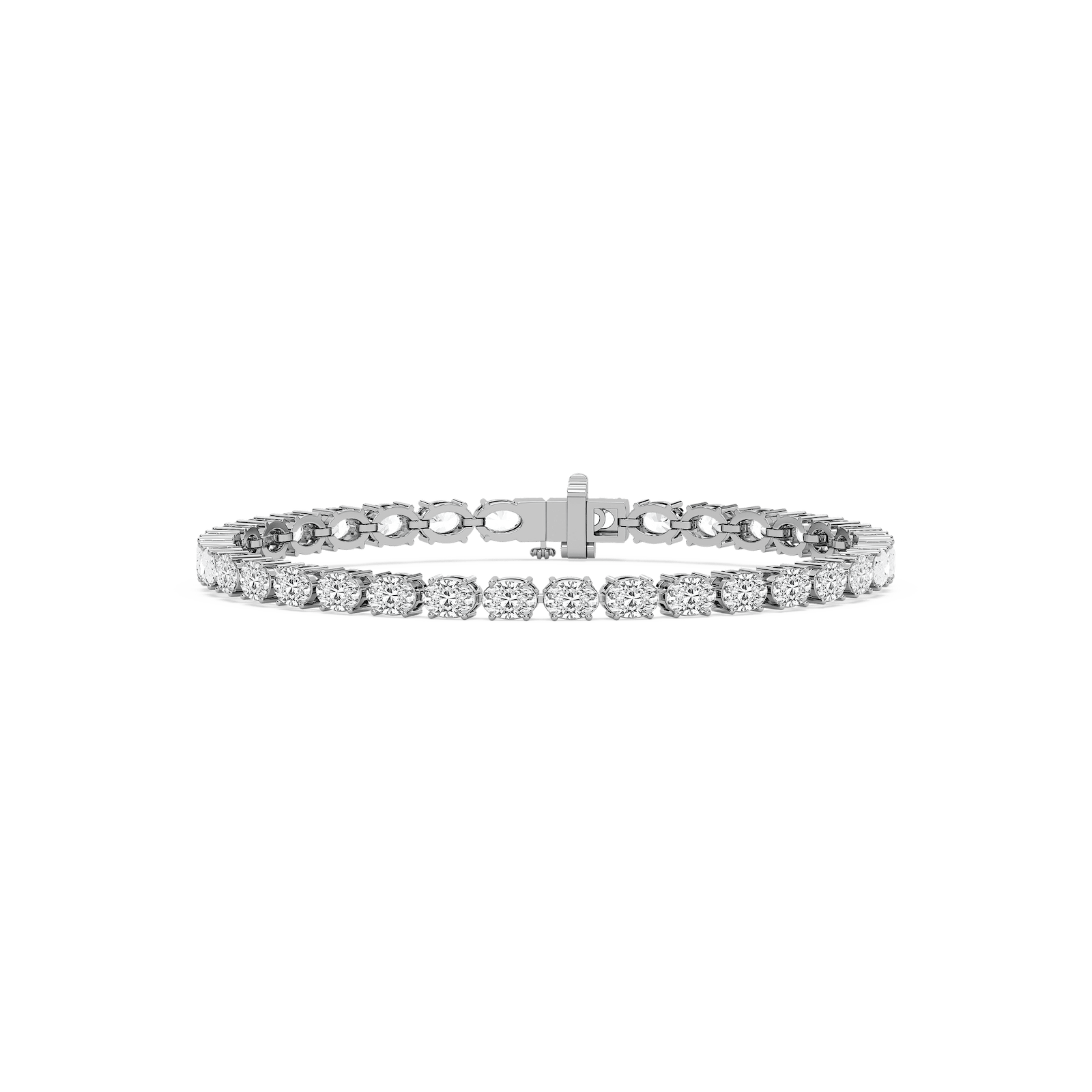 8 ¹⁄₂ ctw Oval Lab Grown Diamond East West Tennis Bracelet  - 7 Inches