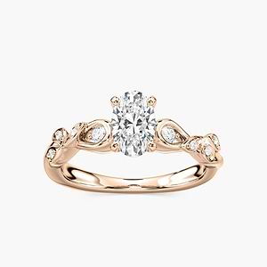 Eden Lab Grown Diamond Vine Side Stone Engagement Ring