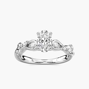 Eden Lab Grown Diamond Vine Side Stone Engagement Ring