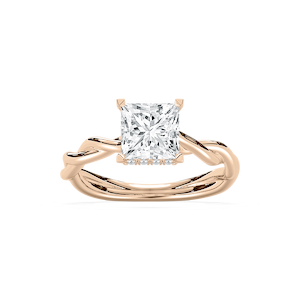 Eleanor Hidden Halo Twist Princess Engagement Ring