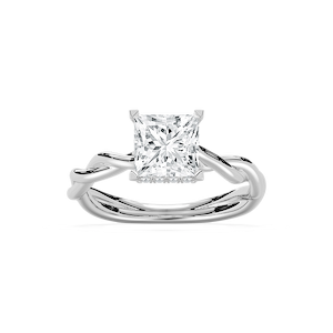 Eleanor Hidden Halo Twist Princess Engagement Ring