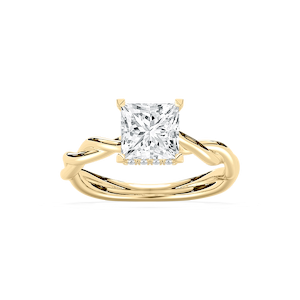 Eleanor Hidden Halo Twist Princess Engagement Ring