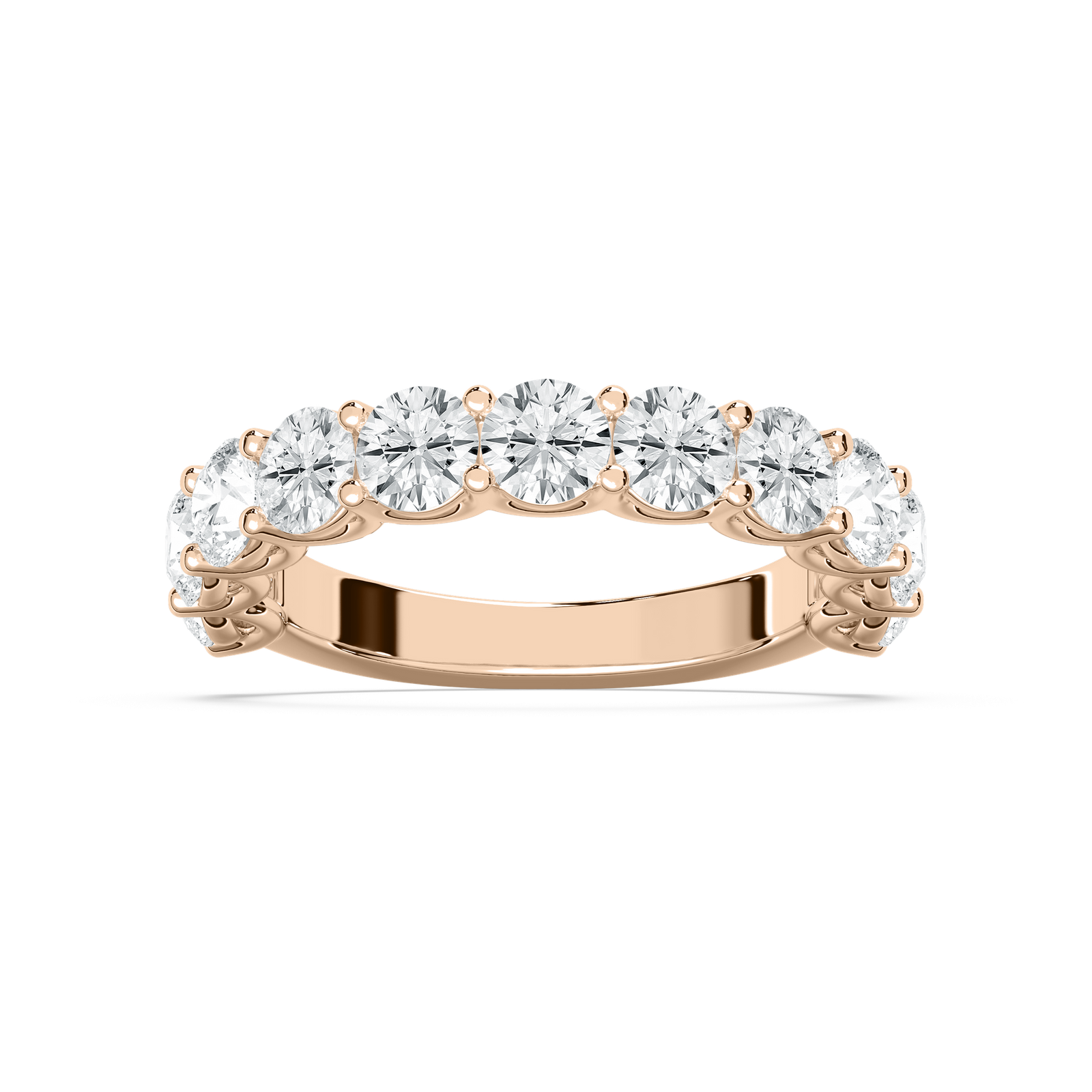 Chorus 2 ⅓ ctw Round Lab Grown Diamond Eleven Stone U Prong Anniversary Band