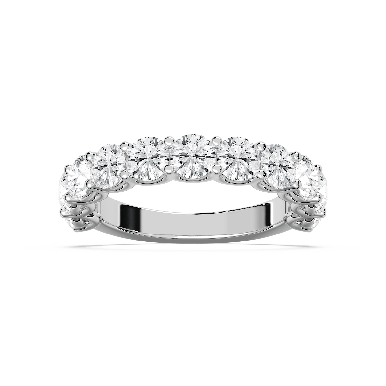 Chorus 2 ⅓ ctw Round Lab Grown Diamond Eleven Stone U Prong Anniversary Band