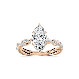 Elise Pave Twist Marquise Engagement Ring