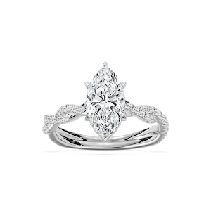 Elise Pave Twist Marquise Engagement Ring