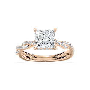 Elise Pave Twist Princess Engagement Ring