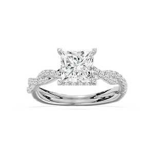 Elise Pave Twist Princess Engagement Ring