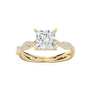 Elise Pave Twist Princess Engagement Ring