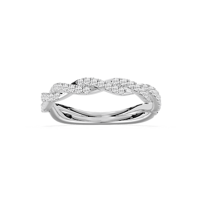 Elise 1/3 ctw Round Lab Grown Diamond Pave Twist Wedding Band