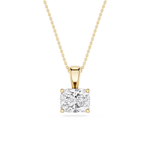 Elongated Cushion Lab Grown Diamond 4 Prong East West Bail Pendant - 16 to 18 Inches