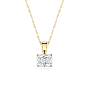 Elongated Cushion Lab Grown Diamond 4 Prong East West Bail Pendant - 16 to 18 Inches