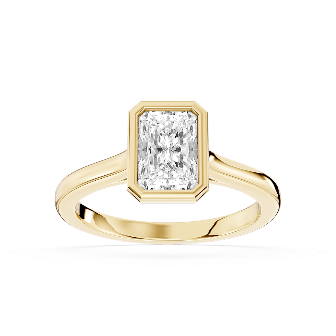 Elsa 1 ctw Radiant Lab Grown Diamond Bezel Set Floating Solitaire Engagement Ring