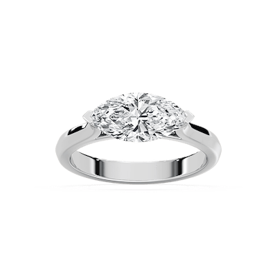 Elysia 2 ctw Marquise Lab Grown Diamond East West Solitaire Engagement Ring