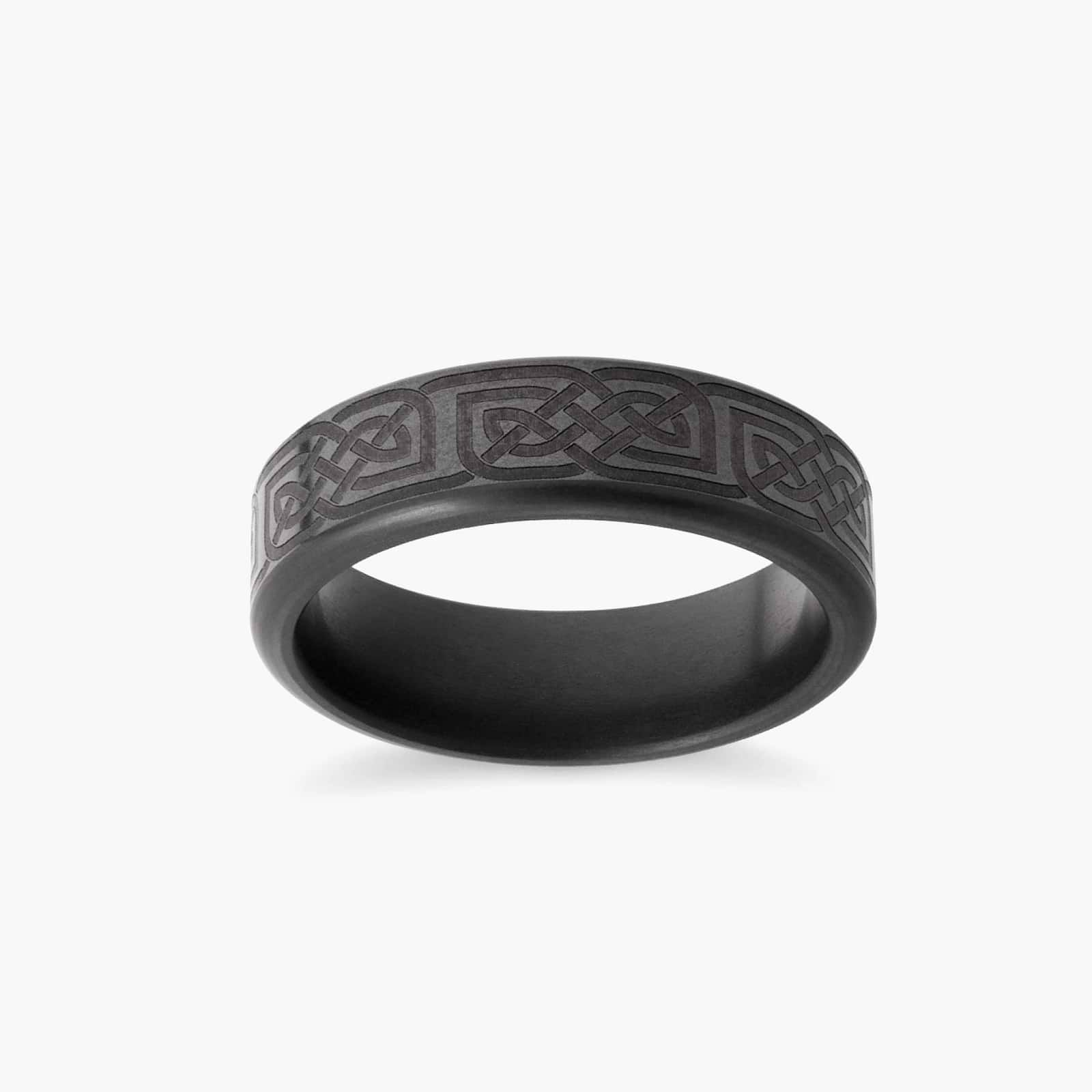 Elysium Kratos Polish Laser Wedding Band in Rose Gold