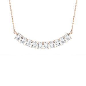 2 ½ ctw Emerald Lab Grown Diamond Suspended Station Necklace - 18 Inches
