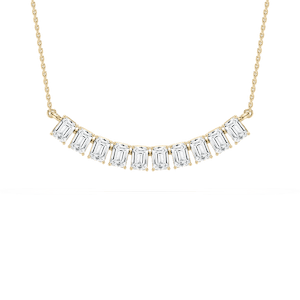 2 ½ ctw Emerald Lab Grown Diamond Suspended Station Necklace - 18 Inches