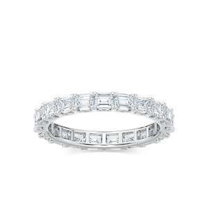 Eva Emerald Lab Grown Diamond East West Prong Eternity Band