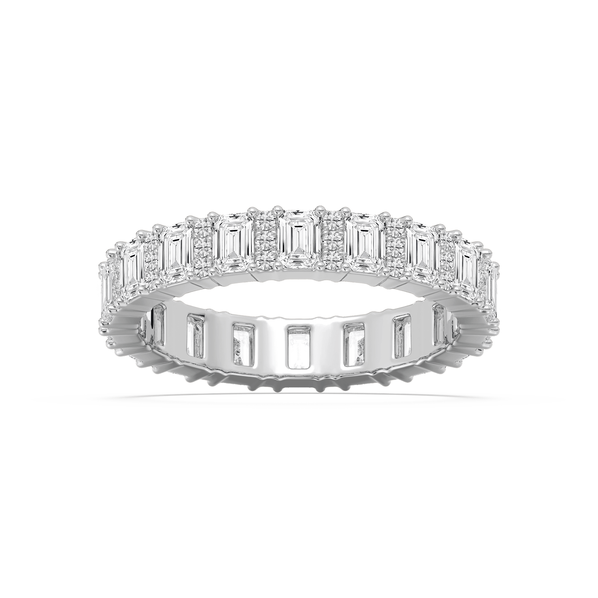 Emerald Eternity Ring in Rose Gold