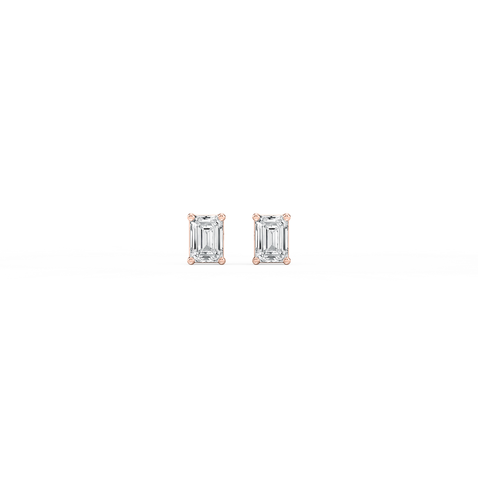 Emerald Certified Lab Grown Diamond Classic Four Prong Stud Earrings