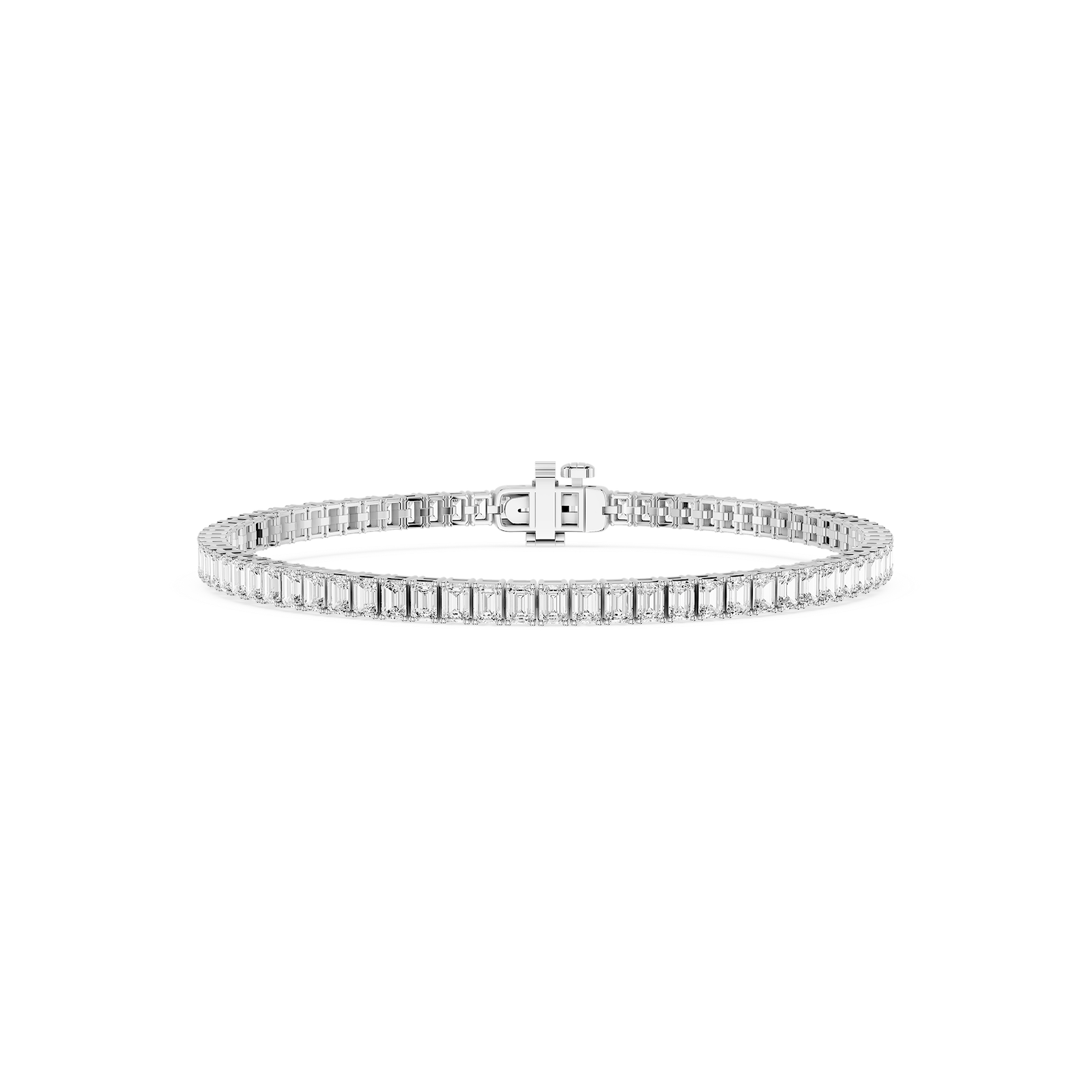 Emerald Lab Grown Diamond Four Prong Tennis Bracelet
