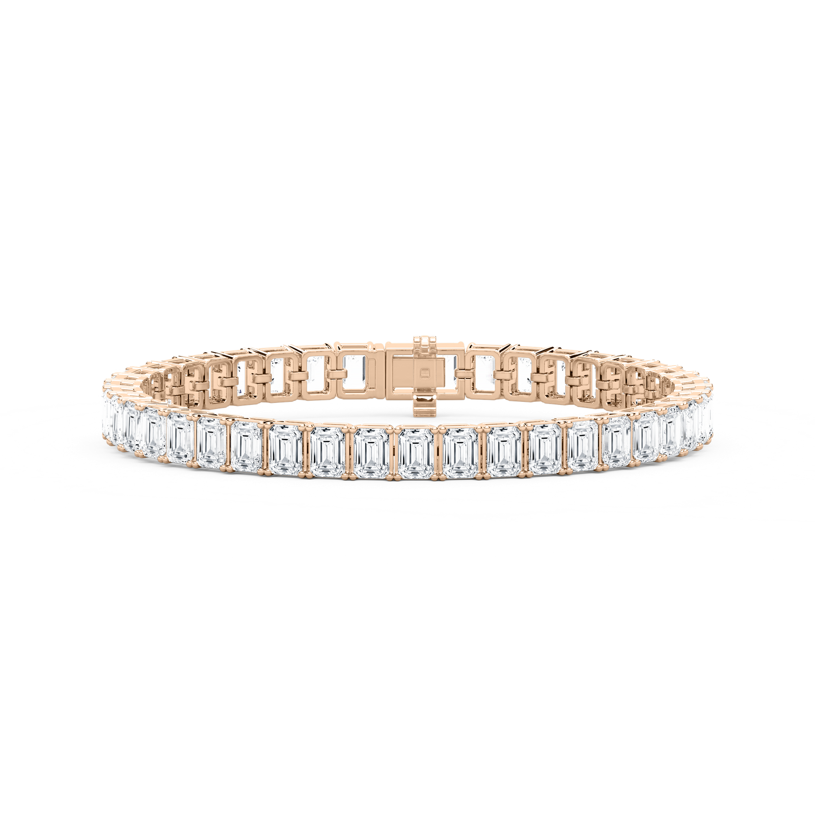 21 ctw Emerald Lab Grown Diamond Classic Tennis Bracelet  - 7 Inches - Signature Collection