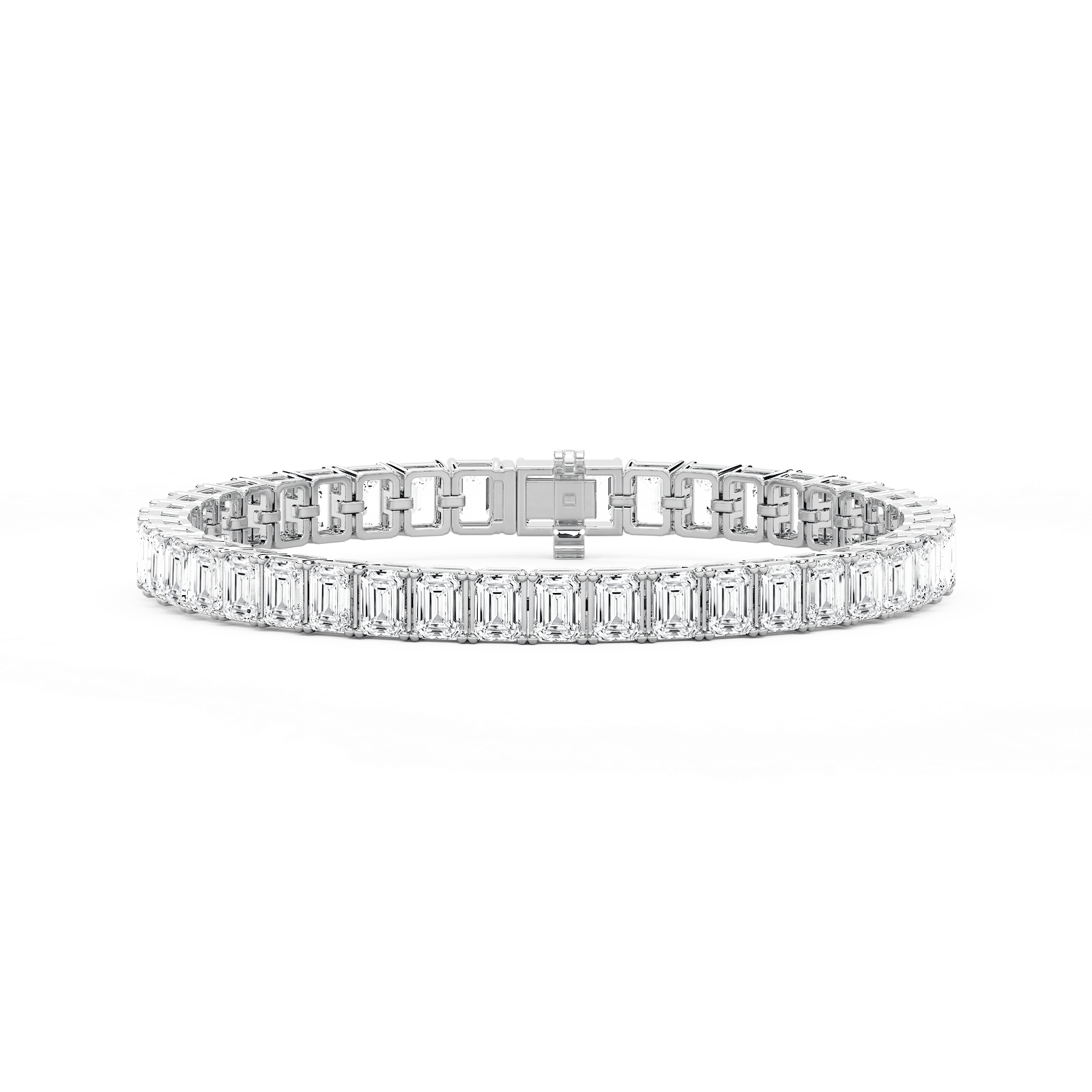 21 ctw Emerald Lab Grown Diamond Classic Tennis Bracelet  - 7 Inches - Signature Collection