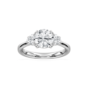 Francesca 2 ¹⁄₄ ctw Round Lab Grown Diamond Double Prong Three Stone Engagement Ring