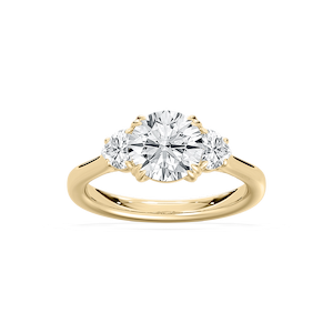 Francesca 2 ¹⁄₄ ctw Round Lab Grown Diamond Double Prong Three Stone Engagement Ring