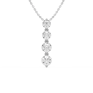 Eternal Journey Pendant with 2.15ctw Round Cut Lab-Grown Diamonds in 14K White Gold