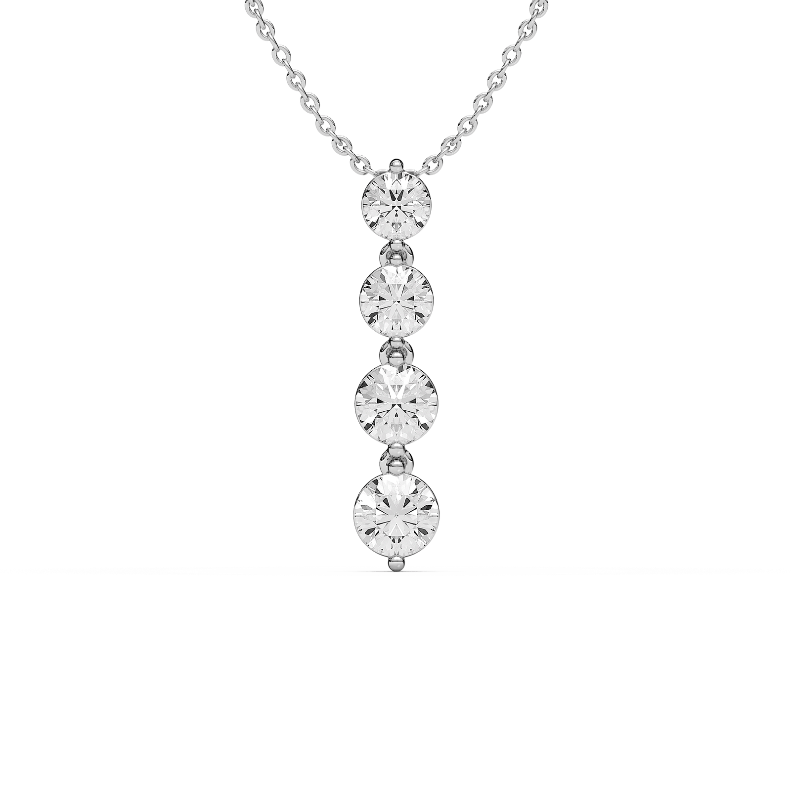 2 ⅙ ctw Round Lab Grown Diamond Eternal Journey Pendant  - 18 Inches